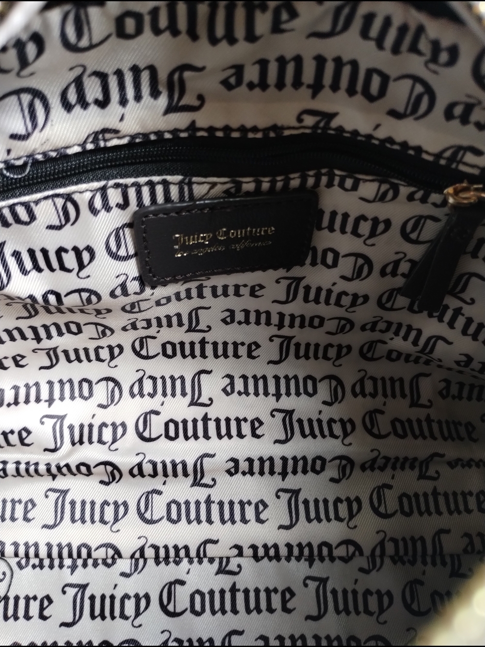 Juicy Couture Velvet Cream Quilted Monogram Satchel Bag. Final Price - Picture 11 of 12